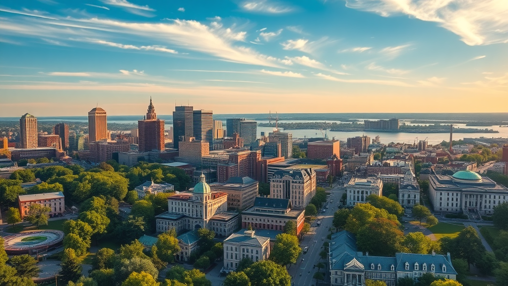 Aerial view of Baltimore neighborhoods highlighting best realtors
